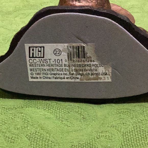 Cowboy Business Card Holder and Cowboy Boot Figurine - Picture 4 of 7